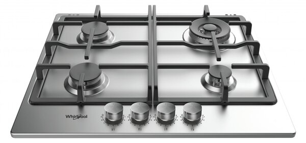 Whirlpool Piano Cottura a Gas 4 Fuochi a Gas 58 Cm in Acciaio Inox - TGML661IX