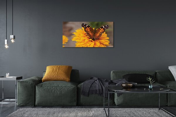 Quadro su tela Fiore di farfalla colorato 100x50 cm
