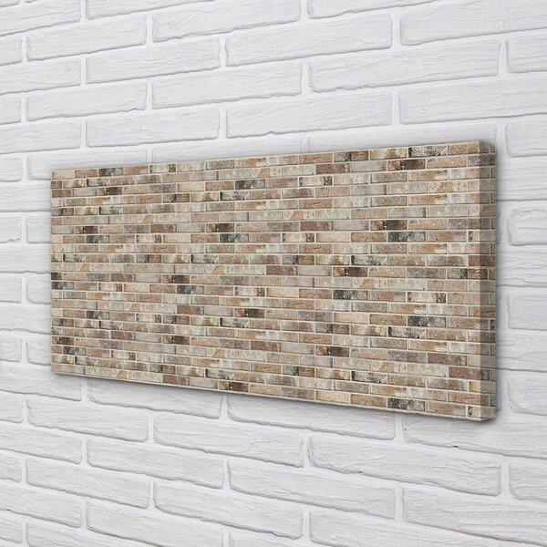 Quadro su tela Vintage muro di mattoni 100x50 cm