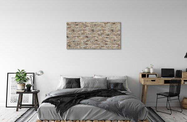 Quadro su tela Vintage muro di mattoni 100x50 cm