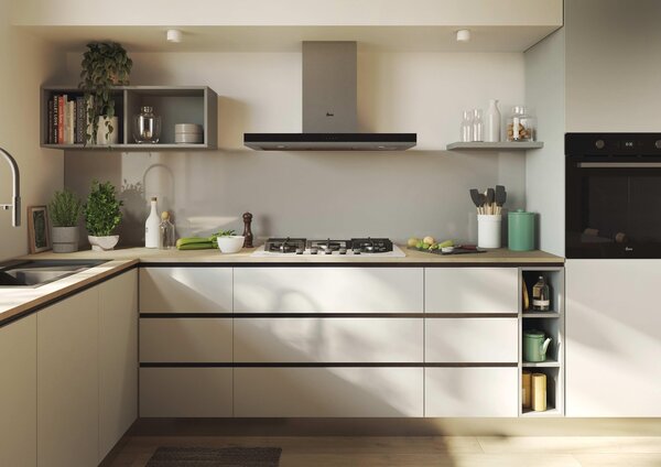 Hoover Piano Cottura a Gas 5 Fuochi 75 cm in Vetro Temperato colore Bianco H-HOB 300 - HVG74C3W