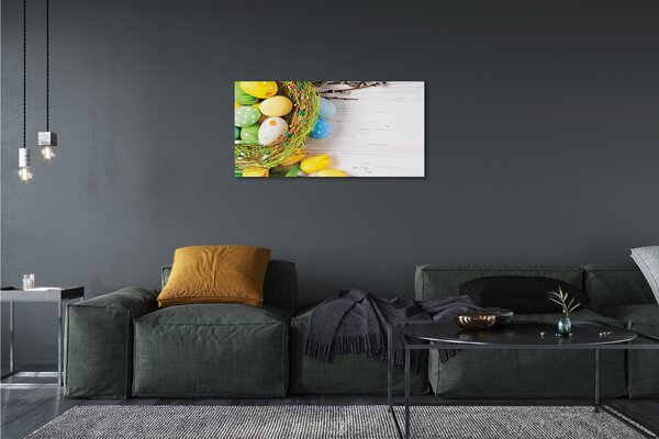 Quadro su tela Tulipani del database delle uova 100x50 cm