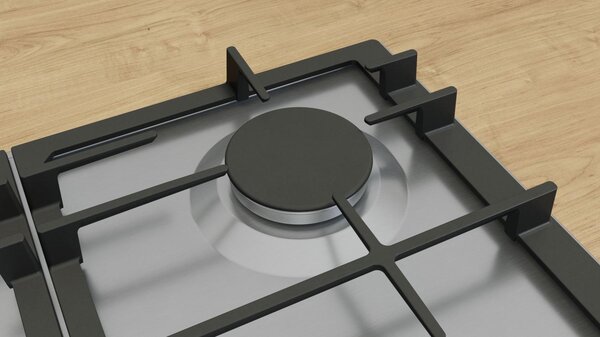 Bosch Piano Cottura a Gas 5 Fuochi 90 cm con Griglia in Ghisa colore Inox - PCR9A5I90