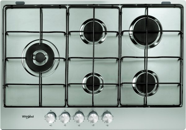 Whirlpool Piano Cottura a Gas 5 Fuochi Larghezza 75 cm colore Inox - KGML 751 IX
