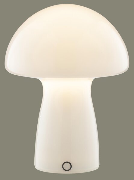 Brilliant G60250/05 Erik Lampada da tavolo a LED 16 cm, vetro bianco, LED integrato