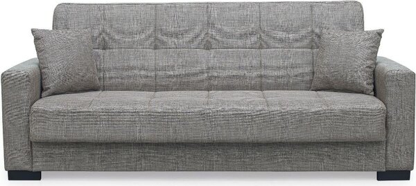 DecHome Divano Letto 3 Posti Moderno con Vano Contenitore in Tessuto Dimensioni 225x88x94 cm colore Cappuccino - New Malpensa