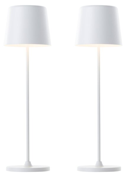 BRILLIANT Lampada da tavolo ricaricabile a LED Kaami, 2 W, 310 lm, 3000 K, bianco, set da 2