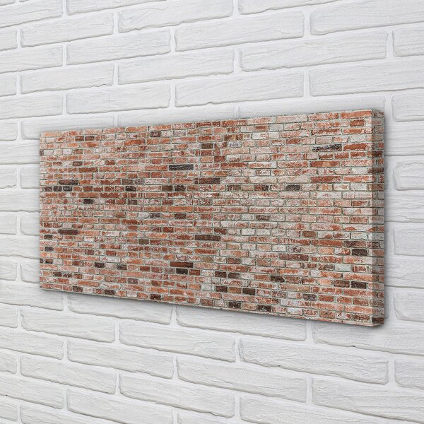 Quadro su tela Vintage muro di mattoni 100x50 cm