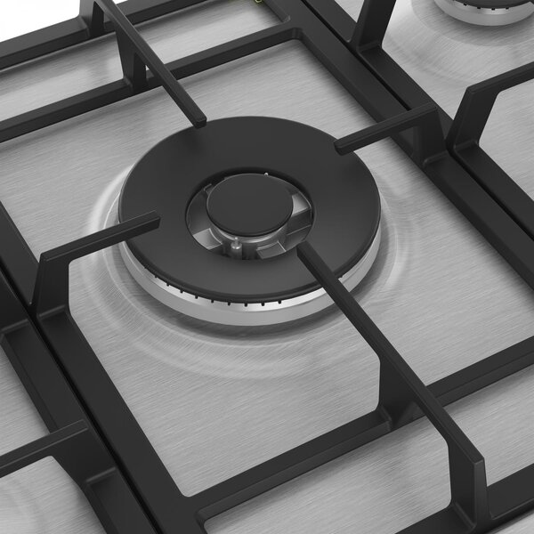 Beko Piano Cottura a gas da Incasso 5 Fuochi (Wok) Larghezza 75 cm colore Inox - HIAW75225S