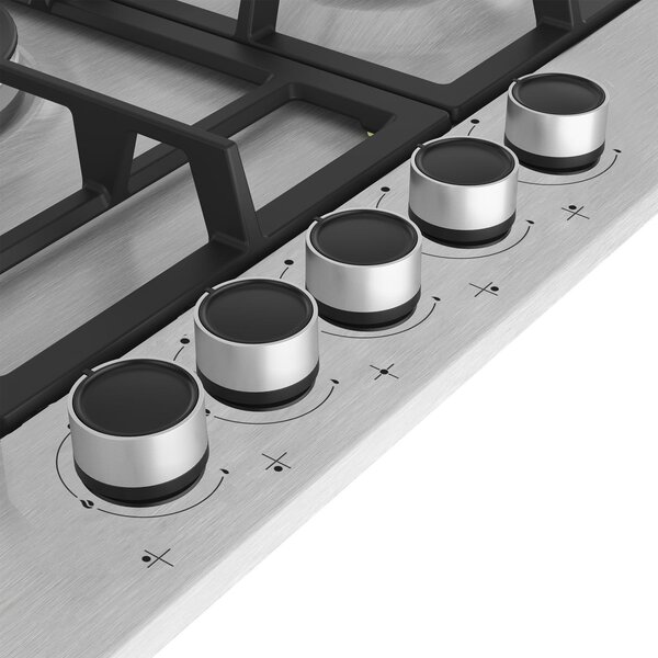Beko Piano Cottura a gas da Incasso 5 Fuochi (Wok) Larghezza 75 cm colore Inox - HIAW75225S