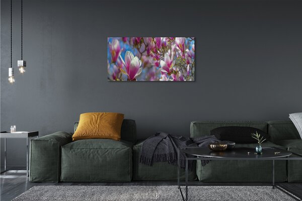 Quadro su tela Alberi magnolia 100x50 cm