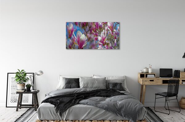Quadro su tela Alberi magnolia 100x50 cm