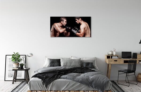Foto quadro su tela Le persone guanti combattono 100x50 cm