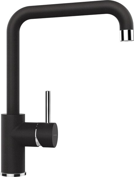 Miscelatore SCHOCK FONOS in NERO con bocca fissa orientabile / miscelatore monocomando / Cristalite Plus