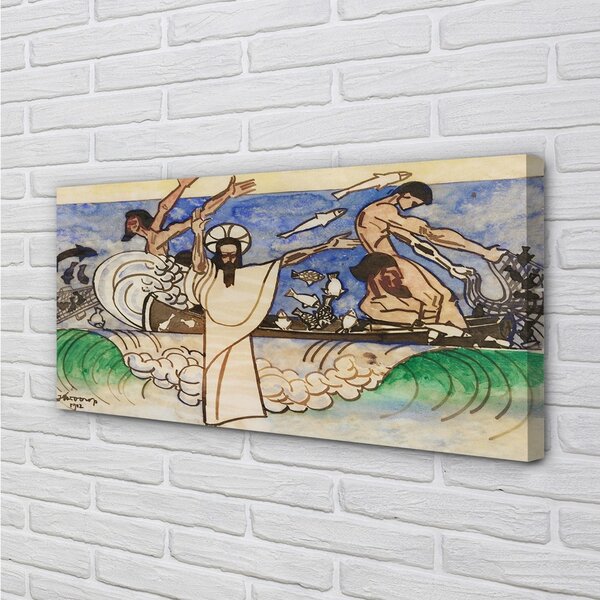 Quadro su tela Schizzo il mare di Gesù 100x50 cm