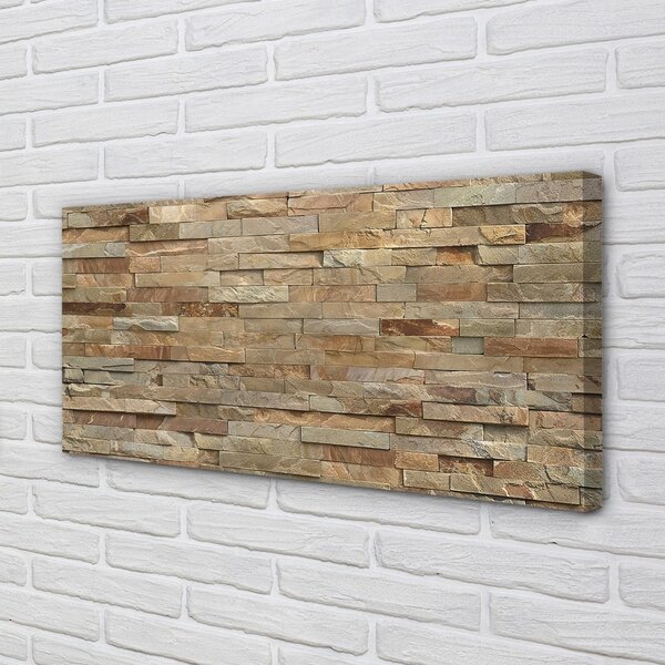 Quadro su tela Pannelli di pietra muro 100x50 cm