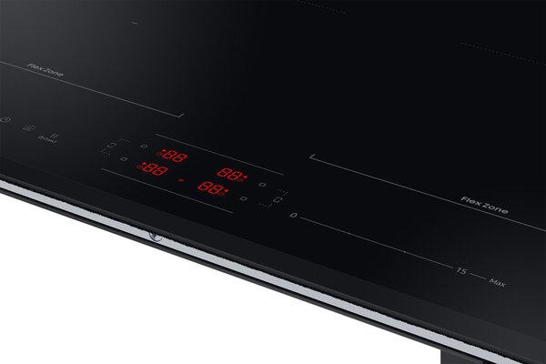 Samsung Piano Cottura a Induzione 4 Fuochi Larghezza 60 cm Piano in Vetroceramica con connessione WI-FI colore Nero - NZ64B5066KK