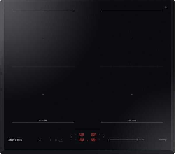 Samsung Piano Cottura a Induzione 4 Fuochi Larghezza 60 cm Piano in Vetroceramica con connessione WI-FI colore Nero - NZ64B5066KK