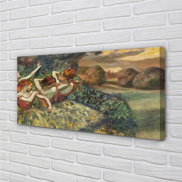 Quadro su tela Dance in the Forest Ballerinas 100x50 cm