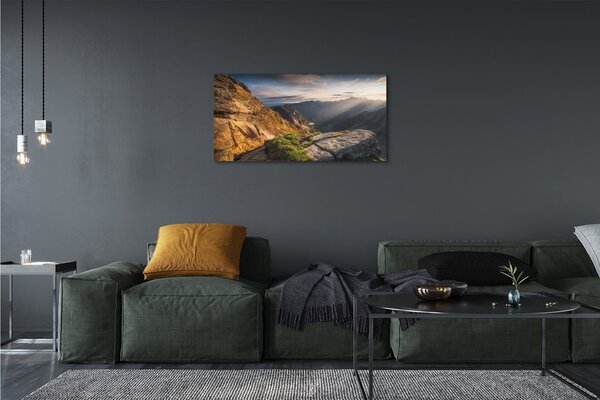 Foto quadro su tela Montagne alba 100x50 cm