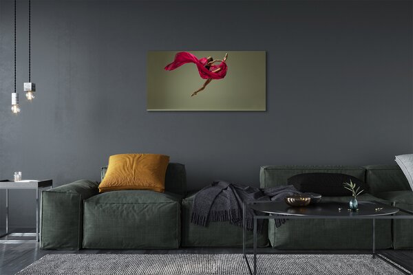 Quadro su tela Materiale rosa della donna 100x50 cm