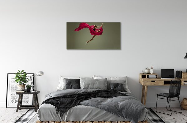 Quadro su tela Materiale rosa della donna 100x50 cm