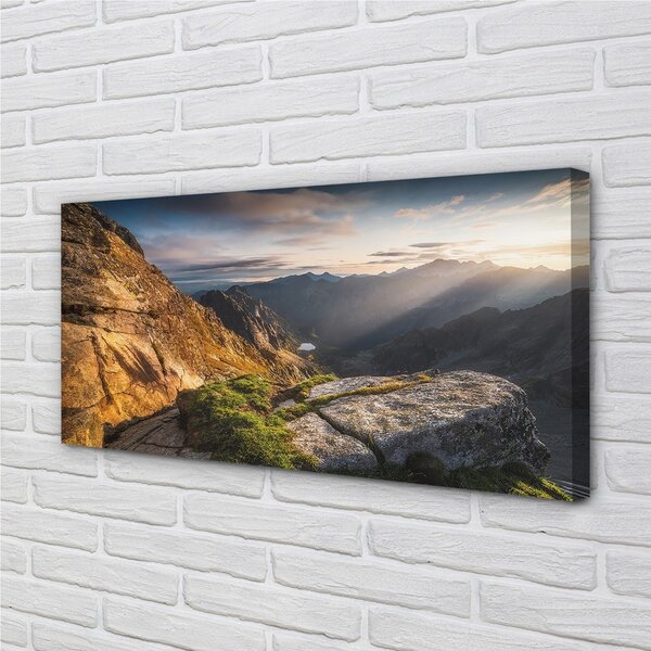 Foto quadro su tela Montagne alba 100x50 cm