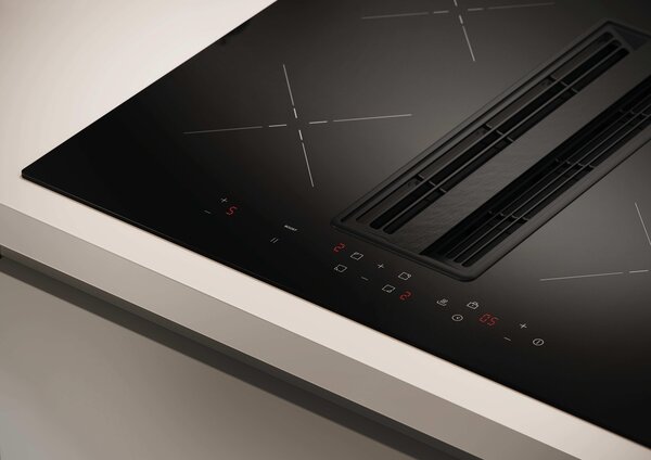 Hoover Piano Cottura a Induzione con Cappa Integrata Aspirante 4 Fuochi Larghezza 60 cm in Vetroceramica colore Nero - HIH6ICE H-Hob 550