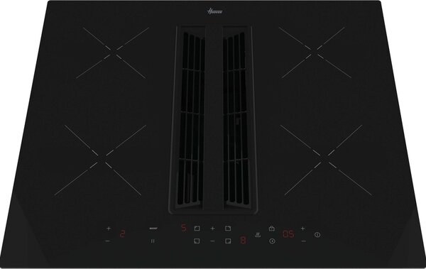 Hoover Piano Cottura a Induzione con Cappa Integrata Aspirante 4 Fuochi Larghezza 60 cm in Vetroceramica colore Nero - HIH6ICE H-Hob 550