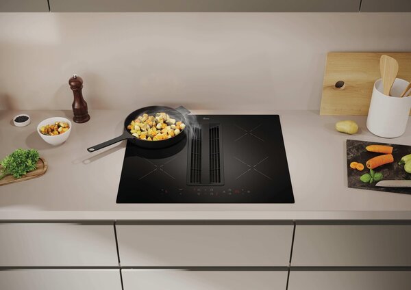 Hoover Piano Cottura a Induzione con Cappa Integrata Aspirante 4 Fuochi Larghezza 60 cm in Vetroceramica colore Nero - HIH6ICE H-Hob 550