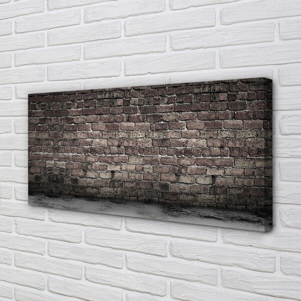 Quadro su tela Vintage muro di mattoni 100x50 cm