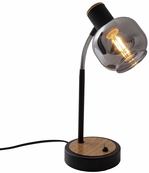 Lampada da tavolo Fumoso E14 Ø12cm nero