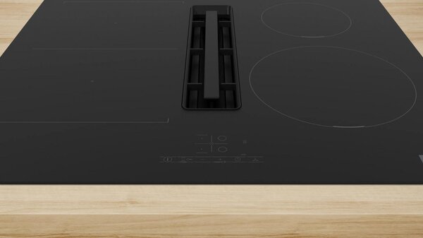 Bosch Piano Cottura a Induzione con Cappa Integrata Aspirante 4 Fuochi Larghezza 60 cm colore Nero - PVS611B16E Serie 4