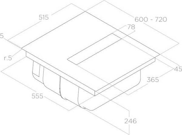 Elica Piano Cottura a Induzione con Cappa Integrata Aspirante 4 Fuochi Larghezza 60 cm in Vetro colore Nero - PRF0167053 NIKOLATESLA FIT BL/A/60