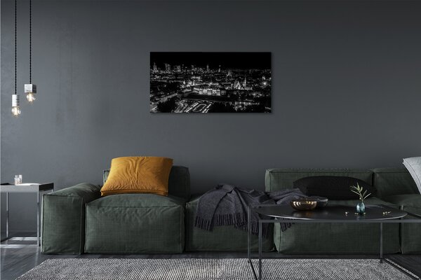 Quadro su tela Skyscrapers Panorama di Varsavia 100x50 cm
