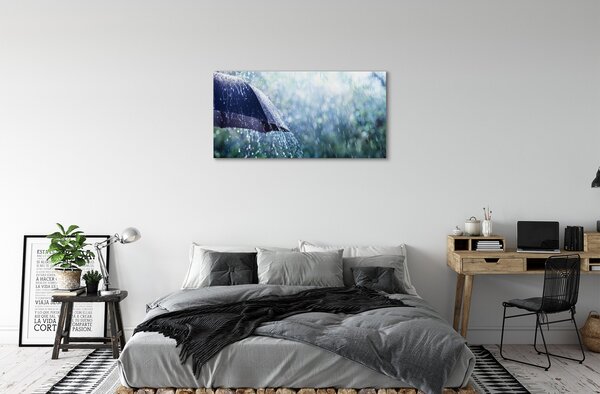 Quadro su tela Gocce ombrello di pioggia 100x50 cm
