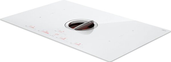 Elica Piano Cottura a Induzione con Cappa Integrata Aspirante 4 Fuochi Larghezza 83 cm in Vetro colore Bianco - PRF0196330 NIKOLATESLA SWITCH EVO W