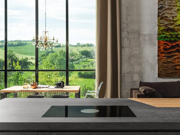 Elica Piano Cottura a Induzione con Cappa Integrata Aspirante 4 Fuochi Larghezza 83 cm colore Nero - PRF0196328 NikolaTesla Switch EVO BL/A/83