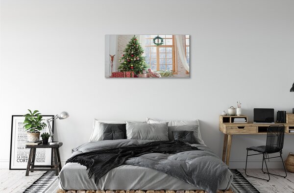 Quadro su tela Regali degli alberi di Natale 100x50 cm