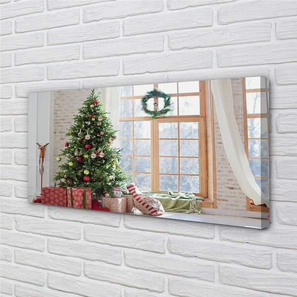 Quadro su tela Regali degli alberi di Natale 100x50 cm