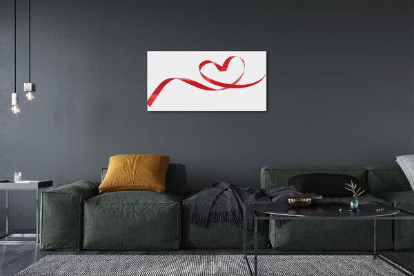Quadro su tela Cuore del nastro 100x50 cm