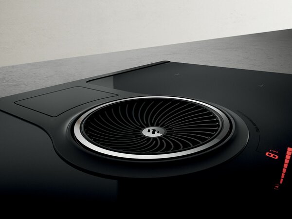 Elica Piano Cottura a Induzione con Cappa Integrata Aspirante/Filtrante 4 Fuochi Larghezza 83 cm colore Nero - NIKOLATESLA HP BL/F/83