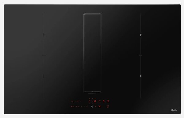 Elica Piano Cottura a Induzione con Cappa Integrata Aspirante/Filtrante 4 Fuochi Larghezza 83 cm colore Nero - PRF0202499 NikolaTesla Fit XL Raw BR