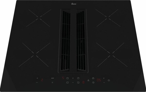 Hoover Piano Cottura a Induzione con Cappa Integrata Filtrante 4 Fuochi Larghezza 59 cm colore Nero - HIH6ICF H-HOB 550