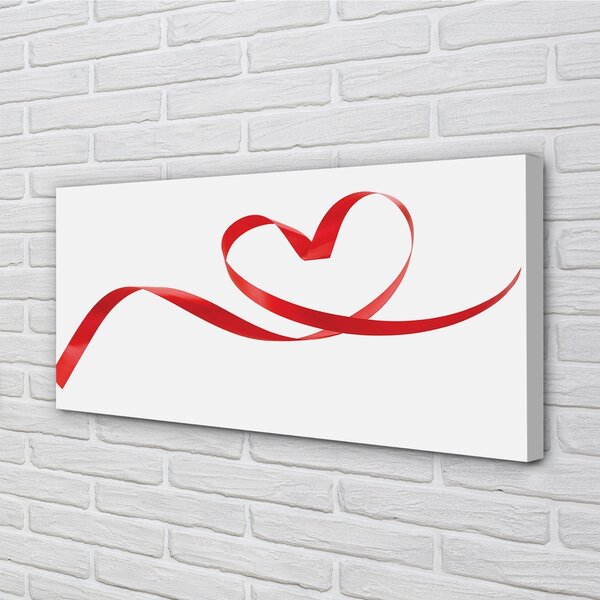 Quadro su tela Cuore del nastro 100x50 cm