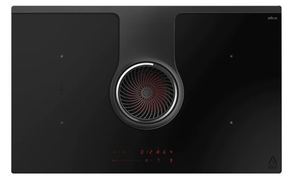 Elica Piano Cottura a Induzione con Cappa Integrata Aspirante/Filtrante 4 Fuochi Larghezza 83 cm colore Nero - PRF0203698 NikolaTesla One Raw BR/A/83