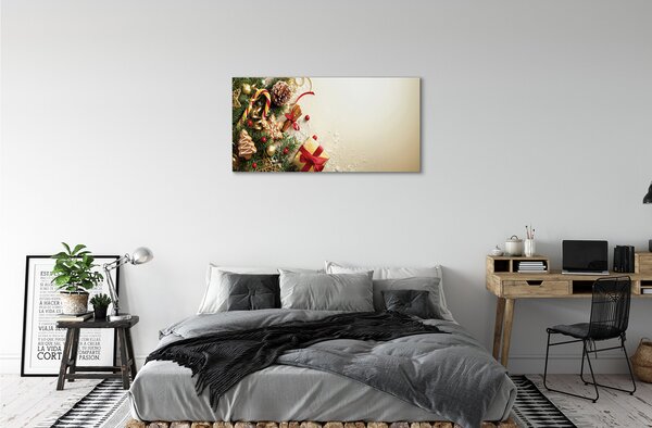 Quadro su tela Rami regati di pan di zenzero 100x50 cm