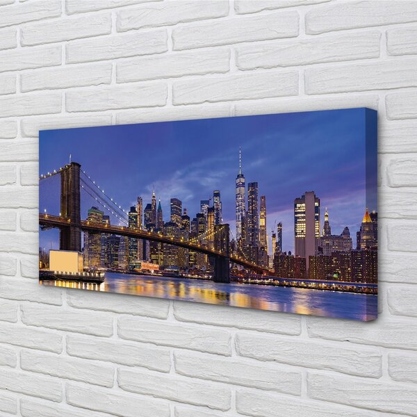Quadro su tela Bridge panorama ovest 100x50 cm