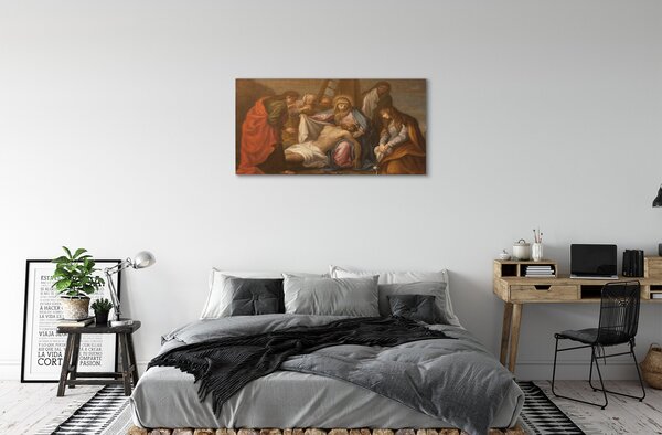 Foto quadro su tela Gesù crocifisso 100x50 cm