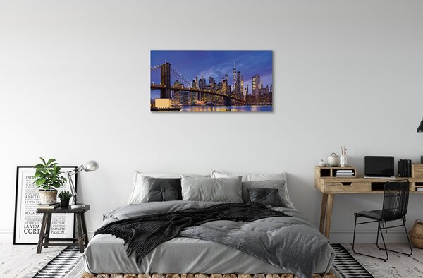 Quadro su tela Bridge panorama ovest 100x50 cm